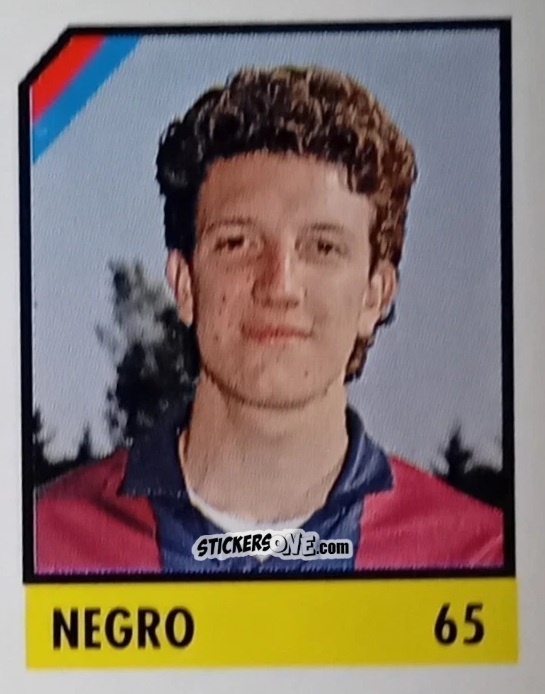 Sticker Negro - Micro Calcio Campionato 1990-1991 n. 65 - Vallardi