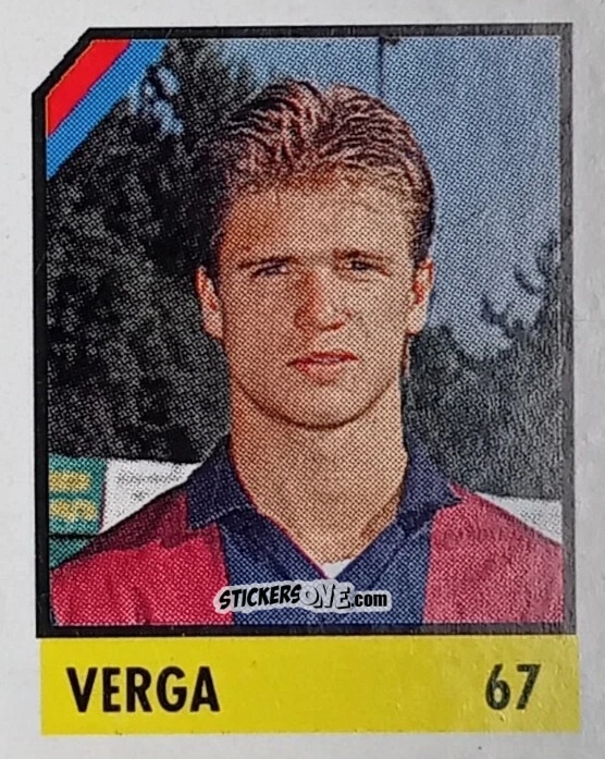 Sticker Verga - Micro Calcio Campionato 1990-1991 n. 67 - Vallardi