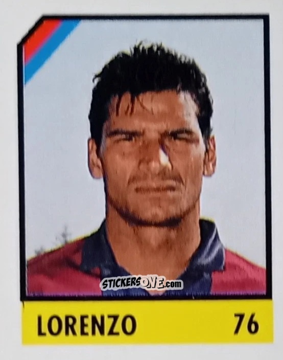 Sticker Lorenzo - Micro Calcio Campionato 1990-1991 n. 76 - Vallardi