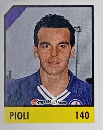 Sticker Pioli - Micro Calcio Campionato 1990-1991 n. 140 - Vallardi