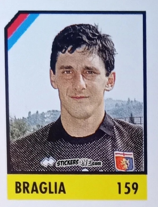 Sticker Braglia - Micro Calcio Campionato 1990-1991 n. 159 - Vallardi