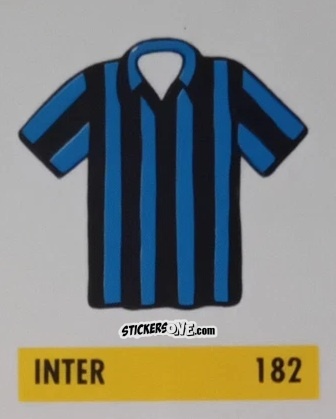 Sticker Maglia Inter - Micro Calcio Campionato 1990-1991 n. 182 - Vallardi