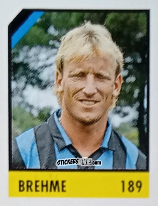 Cromo Brehme - Micro Calcio Campionato 1990-1991 n. 189 - Vallardi