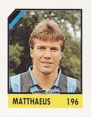 Figurina Matthaus - Micro Calcio Campionato 1990-1991 n. 196 - Vallardi