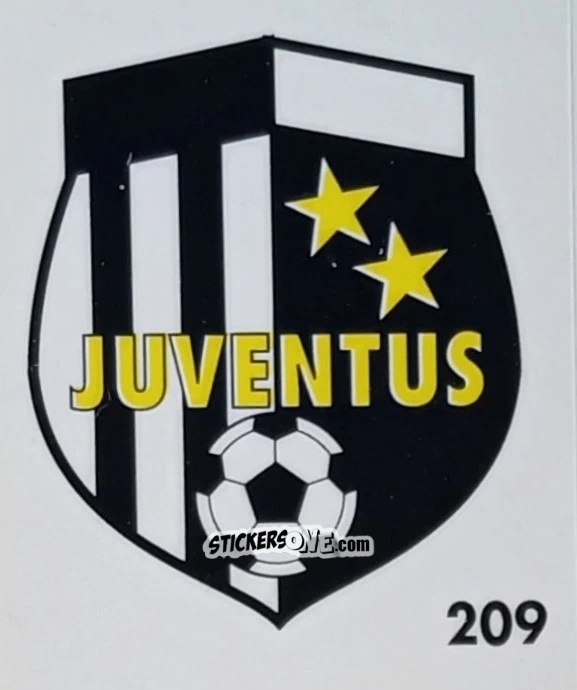Sticker Stemma Juventus - Micro Calcio Campionato 1990-1991 n. 209 - Vallardi