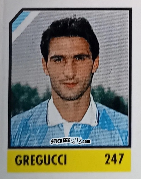 Sticker Gregucci - Micro Calcio Campionato 1990-1991 n. 247 - Vallardi