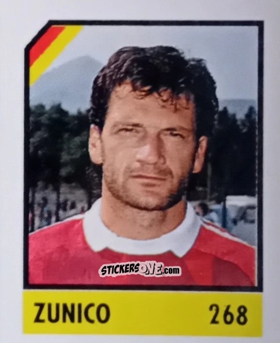 Sticker Zunico - Micro Calcio Campionato 1990-1991 n. 268 - Vallardi