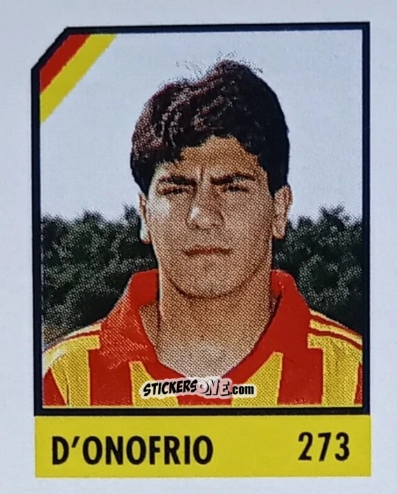Sticker D'Onofrio - Micro Calcio Campionato 1990-1991 n. 273 - Vallardi