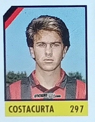 Cromo Costacurta - Micro Calcio Campionato 1990-1991 n. 297 - Vallardi