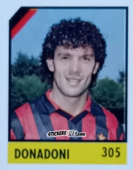 Figurina Donadoni - Micro Calcio Campionato 1990-1991 n. 305 - Vallardi