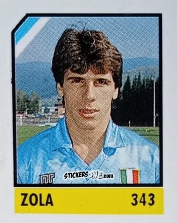 Figurina Zola - Micro Calcio Campionato 1990-1991 n. 343 - Vallardi