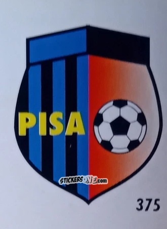 Cromo Stemma Pisa - Micro Calcio Campionato 1990-1991 n. 375 - Vallardi