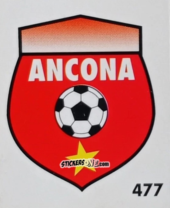 Figurina Stemma Ancona - Micro Calcio Campionato 1990-1991 n. 477 - Vallardi