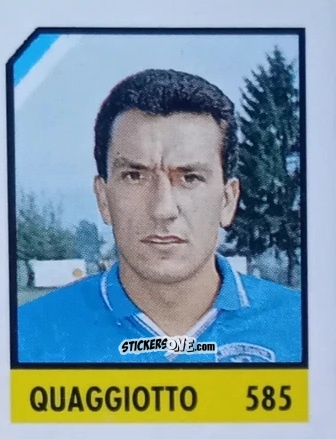 Sticker Quaggiotto - Micro Calcio Campionato 1990-1991 n. 585 - Vallardi