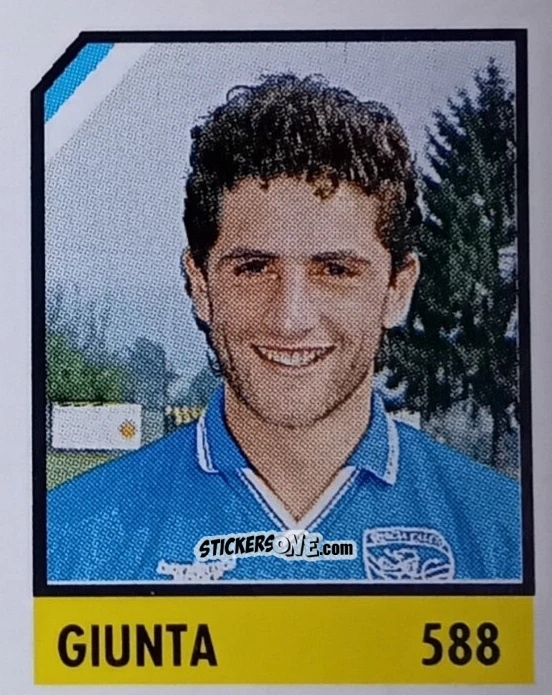Sticker Giunta - Micro Calcio Campionato 1990-1991 n. 588 - Vallardi