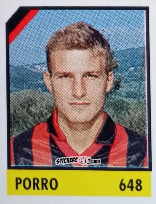 Sticker Porro - Micro Calcio Campionato 1990-1991 n. 648 - Vallardi