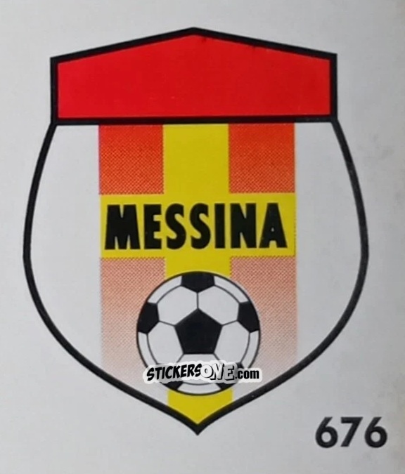 Sticker Stemma Messina - Micro Calcio Campionato 1990-1991 n. 676 - Vallardi