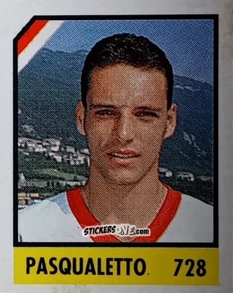 Sticker Pasqualetto - Micro Calcio Campionato 1990-1991 n. 728 - Vallardi