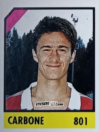 Figurina Carbone - Micro Calcio Campionato 1990-1991 n. 801 - Vallardi