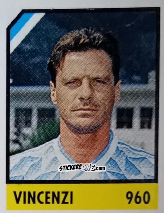 Sticker Vincenzi - Micro Calcio Campionato 1990-1991 n. 960 - Vallardi