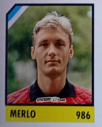 Cromo Merlo - Micro Calcio Campionato 1990-1991 n. 986 - Vallardi