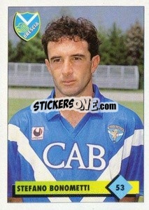Sticker Stefano Bonometti - Calcio 1992-1993 n. 53 - Merlin