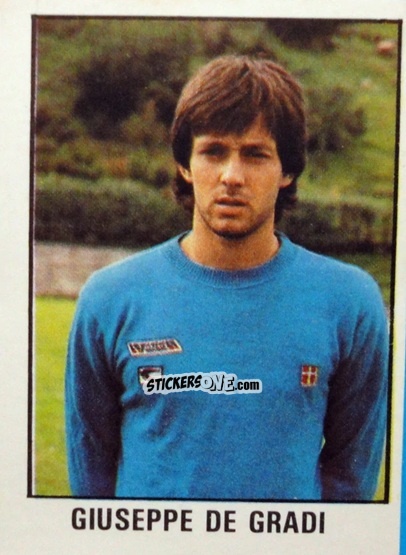 Sticker Giuseppe De Gradi - Calcio Flash 1982 n. 134 - Edizioni Flash