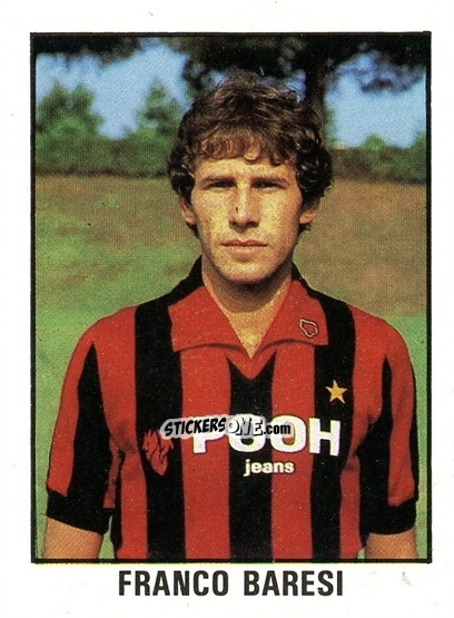 Sticker Franco Baresi - Calcio Flash 1982 n. 217 - Edizioni Flash