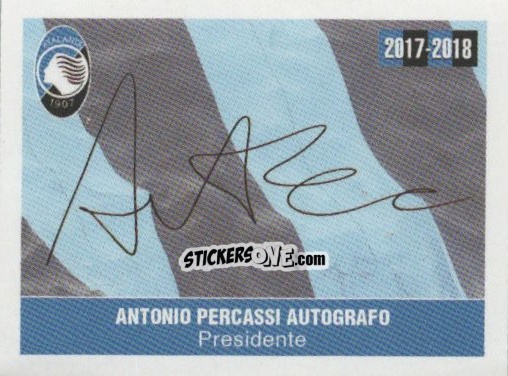 Sticker Antonio Percassi - Autografo