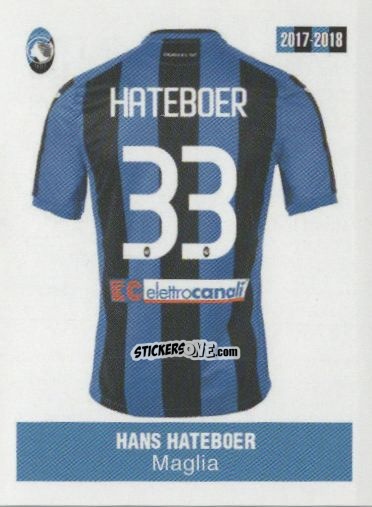 Figurina Hans Hateboer - Atalanta 2017-2018 n. 107 - Akinda