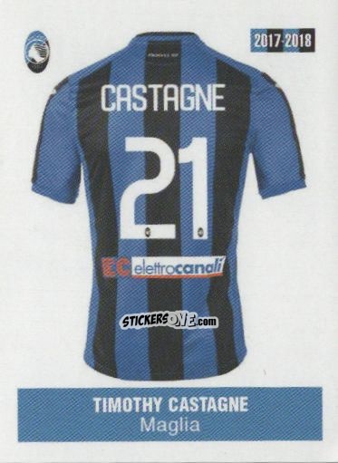 Sticker Timothy Castagne - Atalanta 2017-2018 n. 115 - Akinda