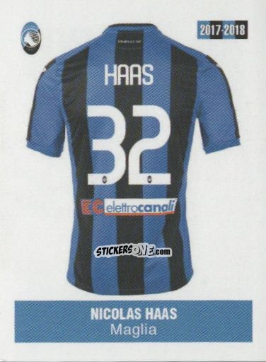 Cromo Nicolas Haas - Atalanta 2017-2018 n. 142 - Akinda
