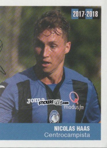 Sticker Nicolas Haas - Atalanta 2017-2018 n. 144 - Akinda