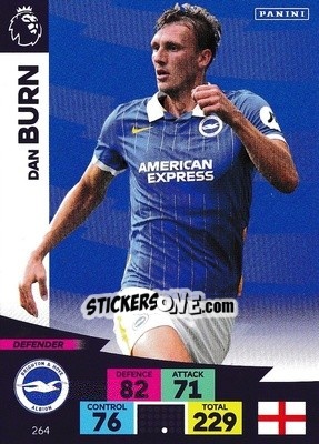 Cromo Dan Burn - English Premier League 2020-2021. Adrenalyn XL n. 264 - Panini