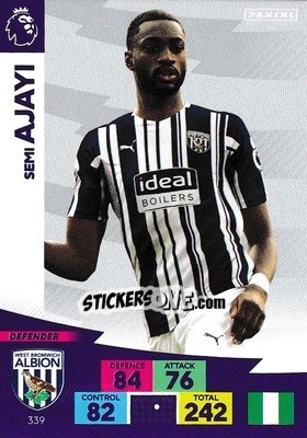 Sticker Semi Ajayi - English Premier League 2020-2021. Adrenalyn XL n. 339 - Panini
