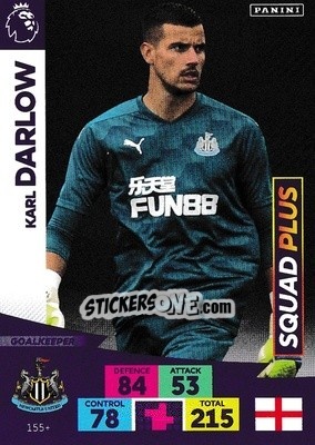 Cromo Karl Darlow - English Premier League 2020-2021. Adrenalyn XL n. PL-155 - Panini