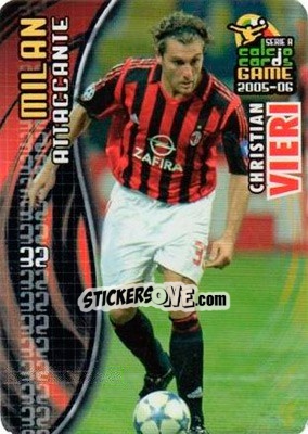 Cromo Christian Vieri - Serie A 2005-2006. Calcio cards game n. 120 - Panini
