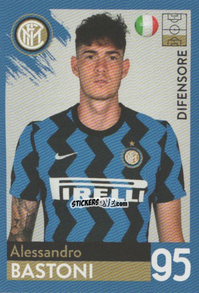 Sticker Alessandro Bastoni - F.c. Inter 2020-2021 n. 20 - Euro Publishing