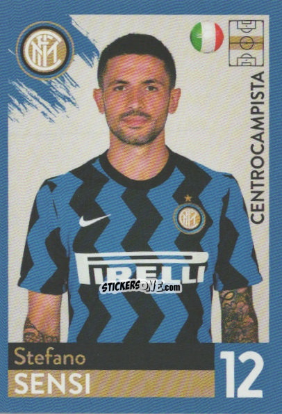 Sticker Stefano Sensi - F.c. Inter 2020-2021 n. 24 - Euro Publishing