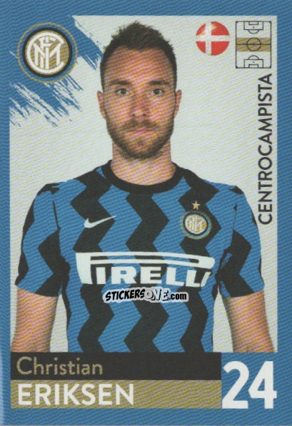 Figurina Christian Eriksen - F.c. Inter 2020-2021 n. 29 - Euro Publishing