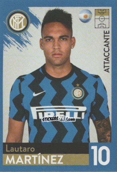 Figurina Lautaro Martinez - F.c. Inter 2020-2021 n. 34 - Euro Publishing