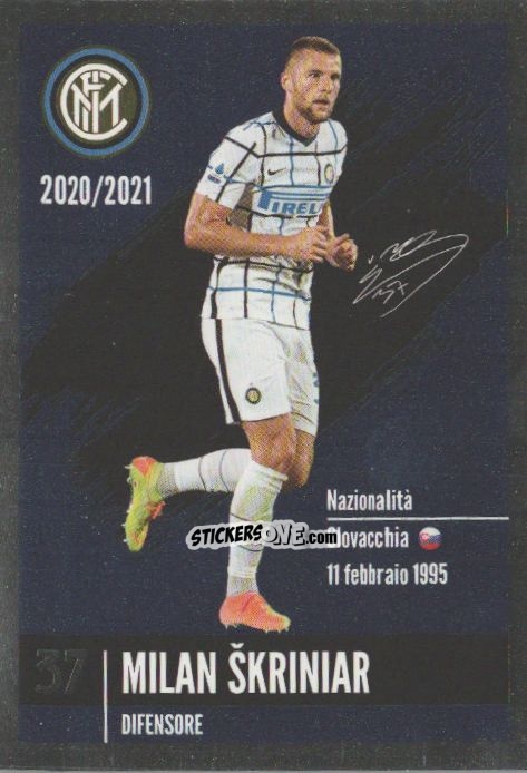 Figurina Skriniar - F.c. Inter 2020-2021 n. I11 - Euro Publishing