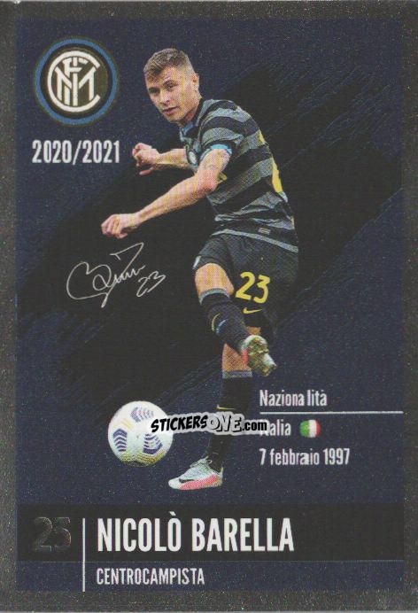Figurina Barella - F.c. Inter 2020-2021 n. I20 - Euro Publishing