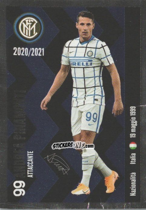 Sticker Pinamonti - F.c. Inter 2020-2021 n. I27 - Euro Publishing