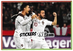 Sticker Giocatori Esultano - Portugal - Fome de Vencer 2021 n. 1 - Panini