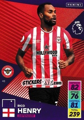 Cromo Rico Henry - English Premier League 2021-2022. Adrenalyn XL n. 48 - Panini