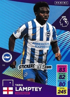 Cromo Tariq Lamptey - English Premier League 2021-2022. Adrenalyn XL n. 66 - Panini