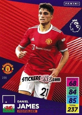Figurina Daniel James - English Premier League 2021-2022. Adrenalyn XL n. 235 - Panini