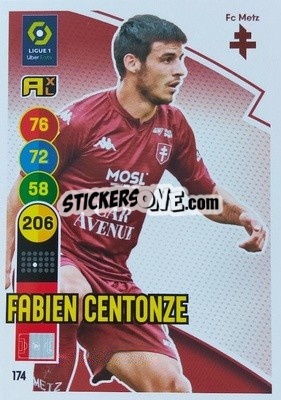 Cromo Fabien Centonze - FOOT 2021-2022. Adrenalyn XL n. 174 - Panini