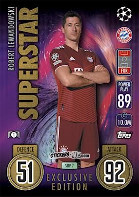 Sticker Robert Lewandowski - UEFA Champions League & Europa League 2021-2022. Match Attax n. SUP7 - Topps